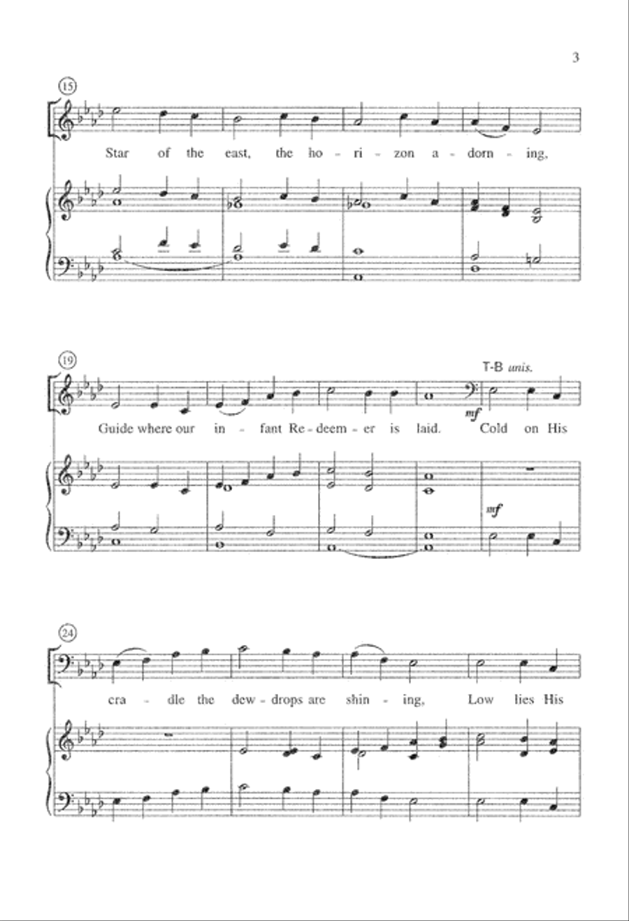 Star of the East (Digital Download) 4-Part scores gallery preview page 3