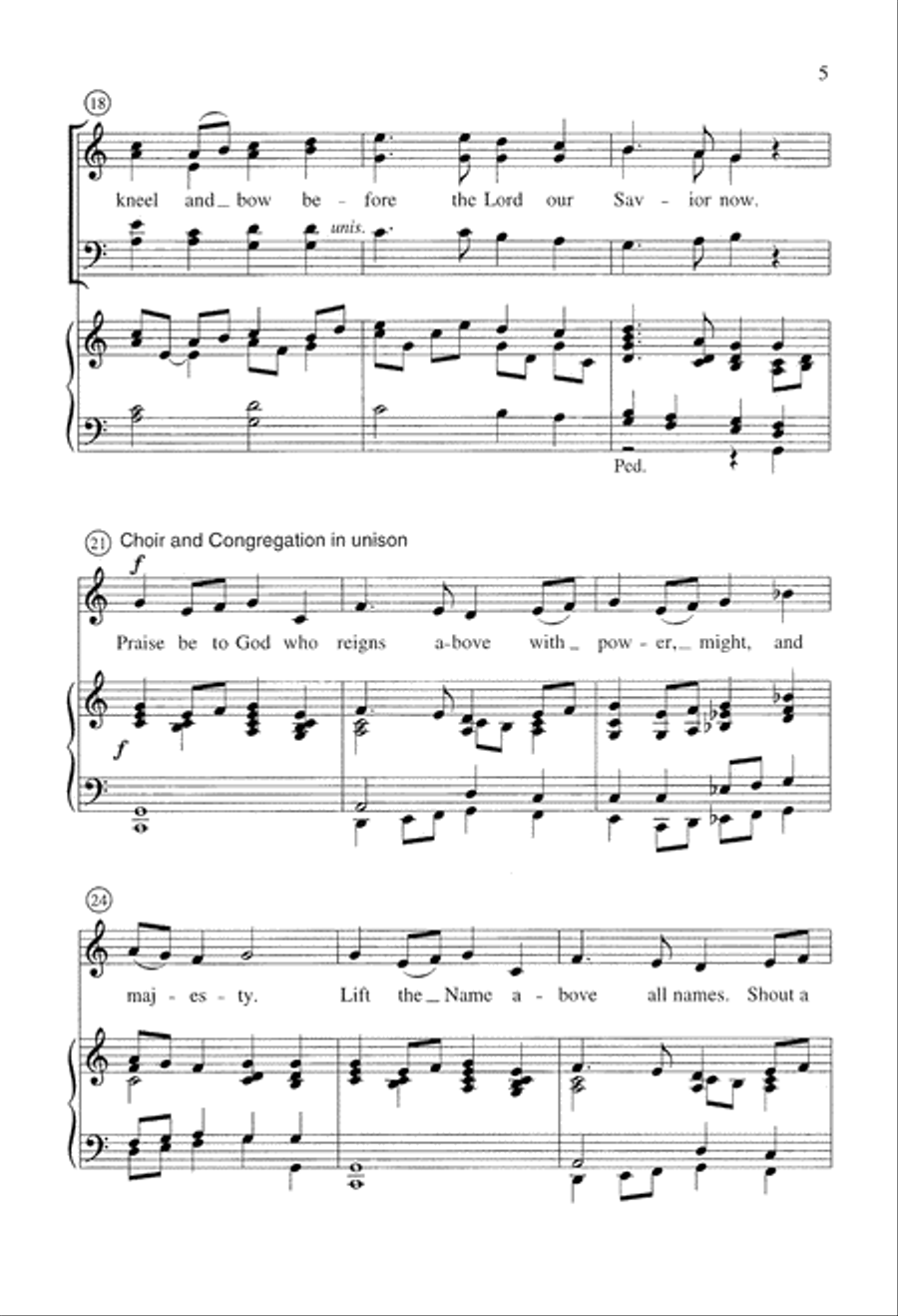Praise Be to God Who Reigns Above (Digital Download) 4-Part scores gallery preview page 5
