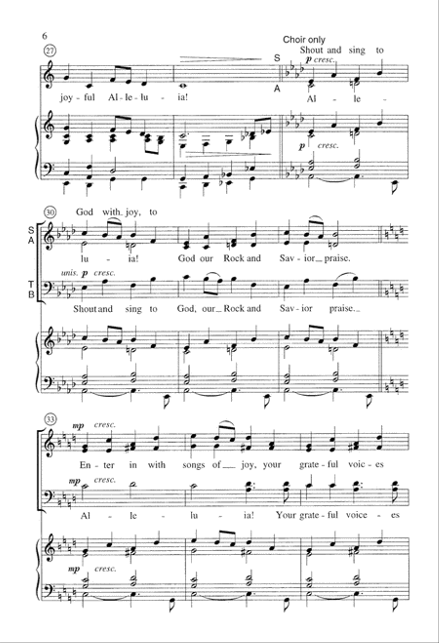 Praise Be to God Who Reigns Above (Digital Download) 4-Part scores gallery preview page 6