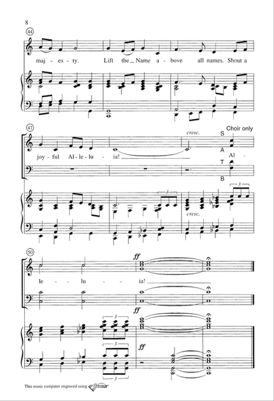 Praise Be to God Who Reigns Above (Digital Download) 4-Part scores gallery preview page 8