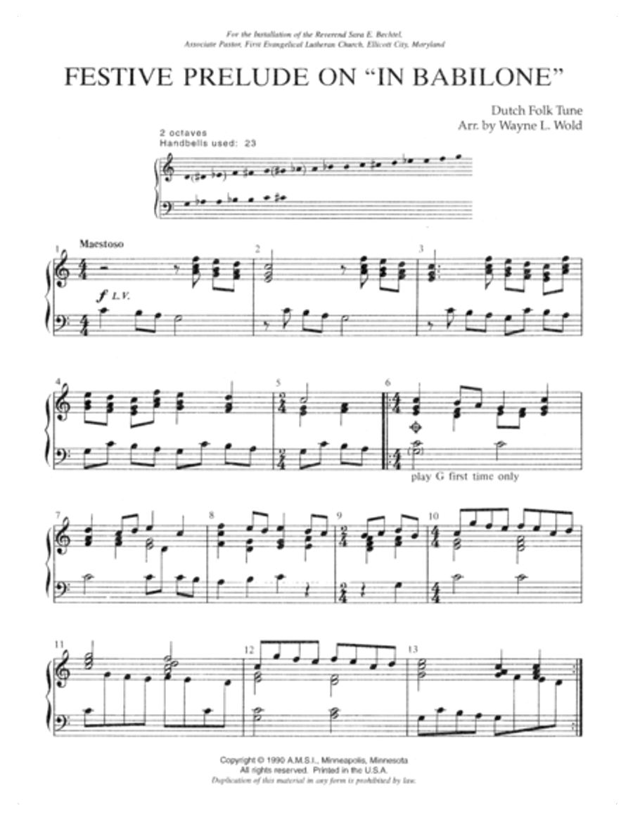 Festive Prelude on 