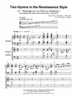 Two Hymns in the Renaissance Style