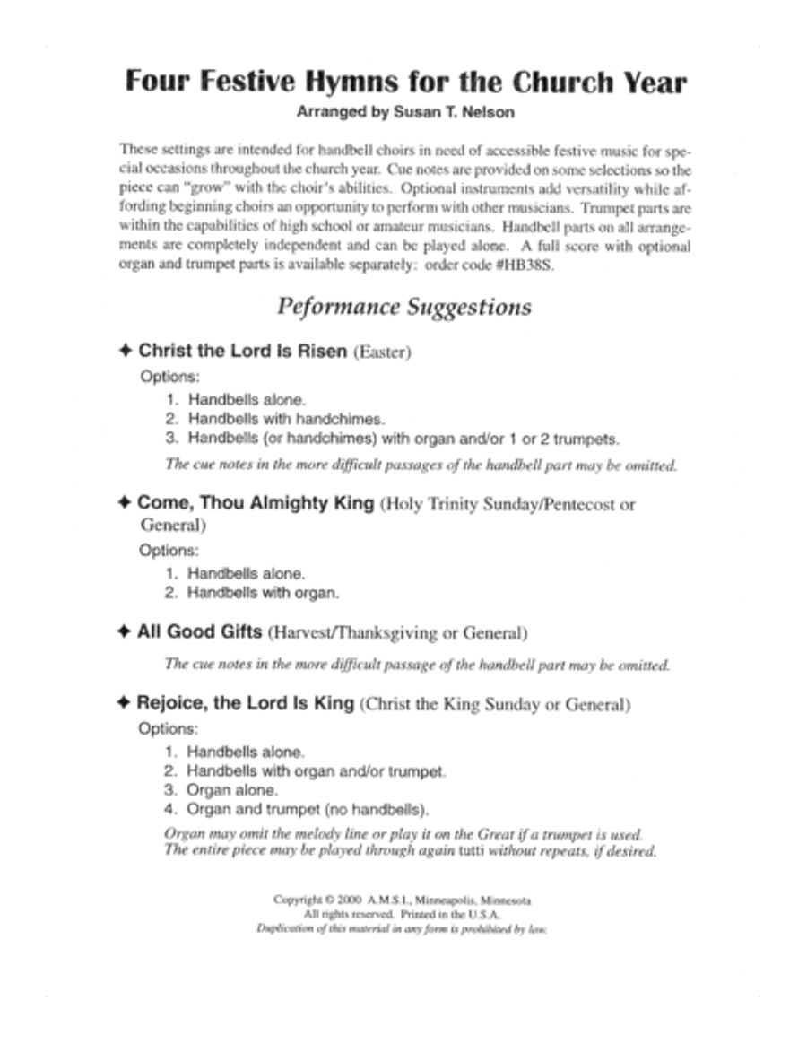 Four Festive Hymns Four Festive Hymns 3-Octaves scores gallery preview page 2