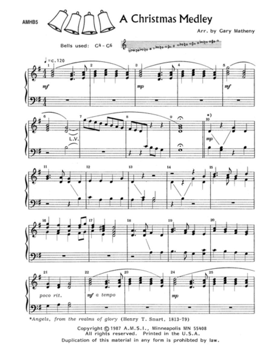 A Christmas Medley (Digital Download) 2-Octaves scores gallery preview page 1