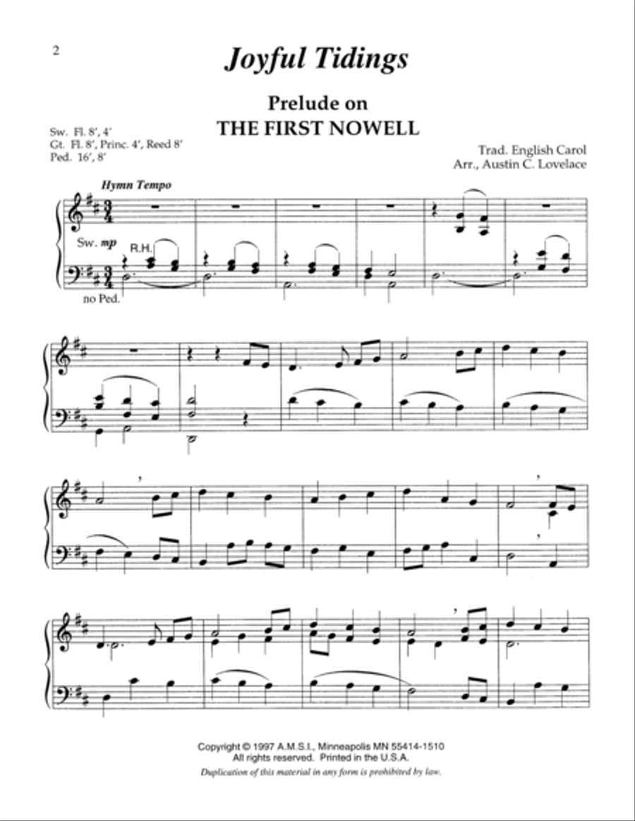 Joyful Tidings (Digital Download) Organ scores gallery preview page 2