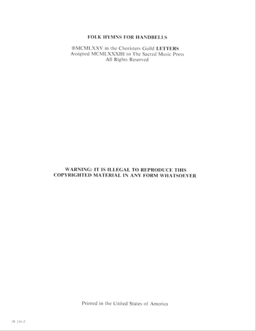 Folk Hymns for Handbells Folk Hymns for Handbells 5-Octaves scores gallery preview page 4
