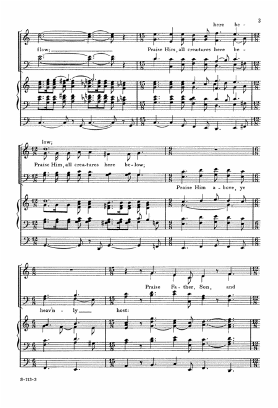 Praise God (Digital Download) 4-Part scores gallery preview page 3