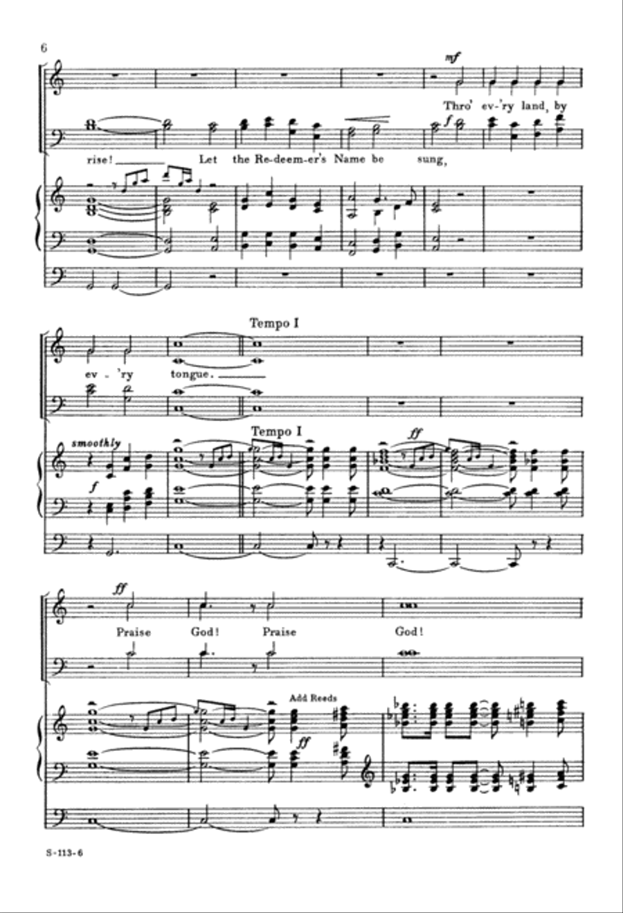 Praise God (Digital Download) 4-Part scores gallery preview page 6