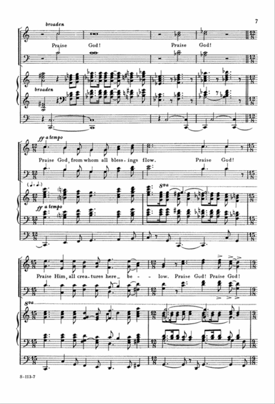 Praise God (Digital Download) 4-Part scores gallery preview page 7