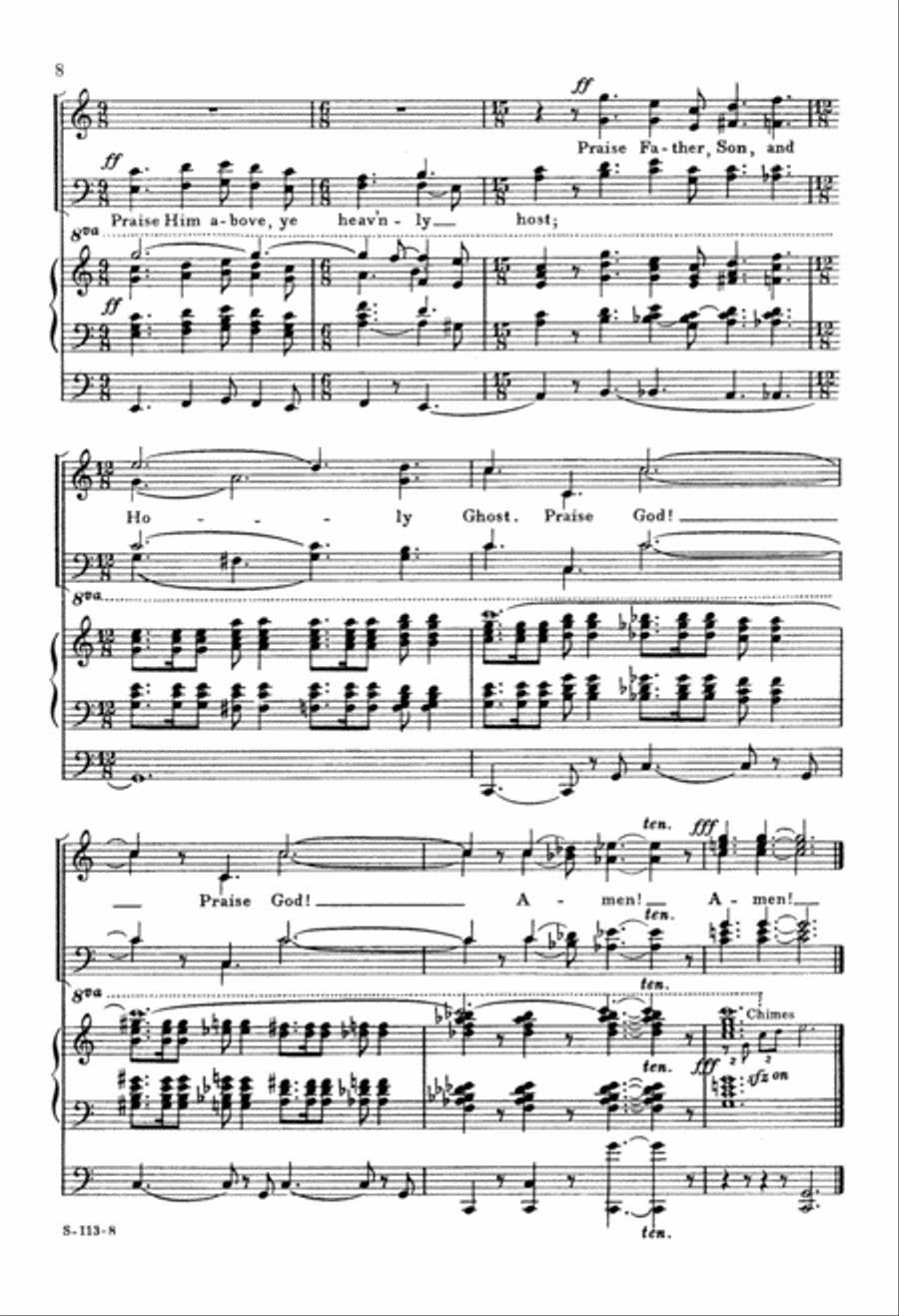 Praise God (Digital Download) 4-Part scores gallery preview page 8