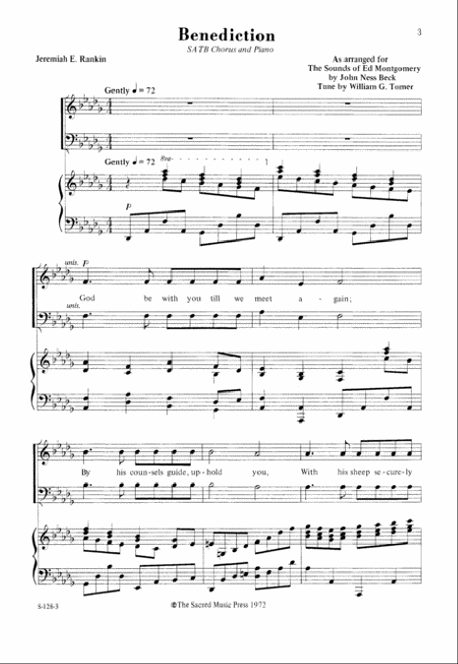 Benediction (Digital Download) 4-Part scores gallery preview page 3