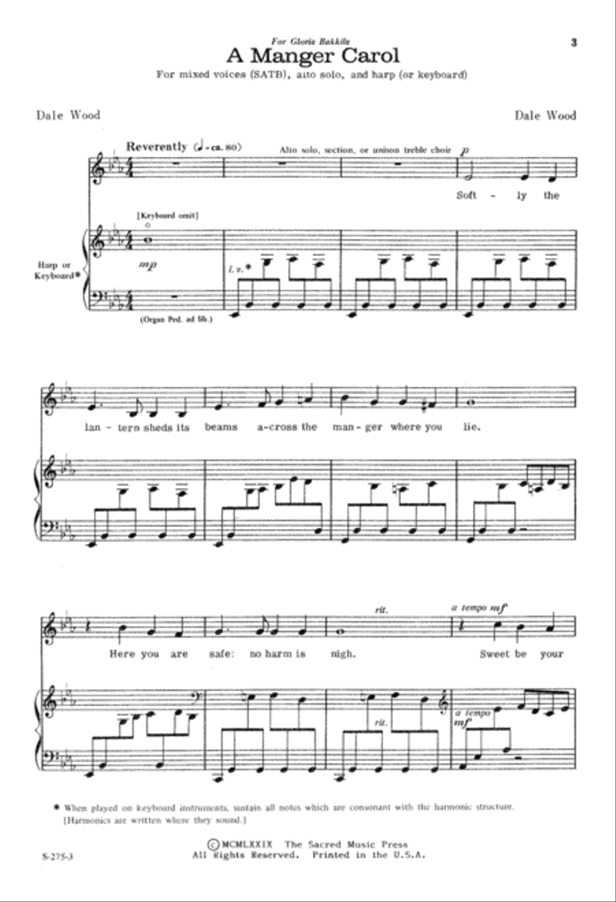 A Manger Carol A Manger Carol 4-Part scores gallery preview page 3