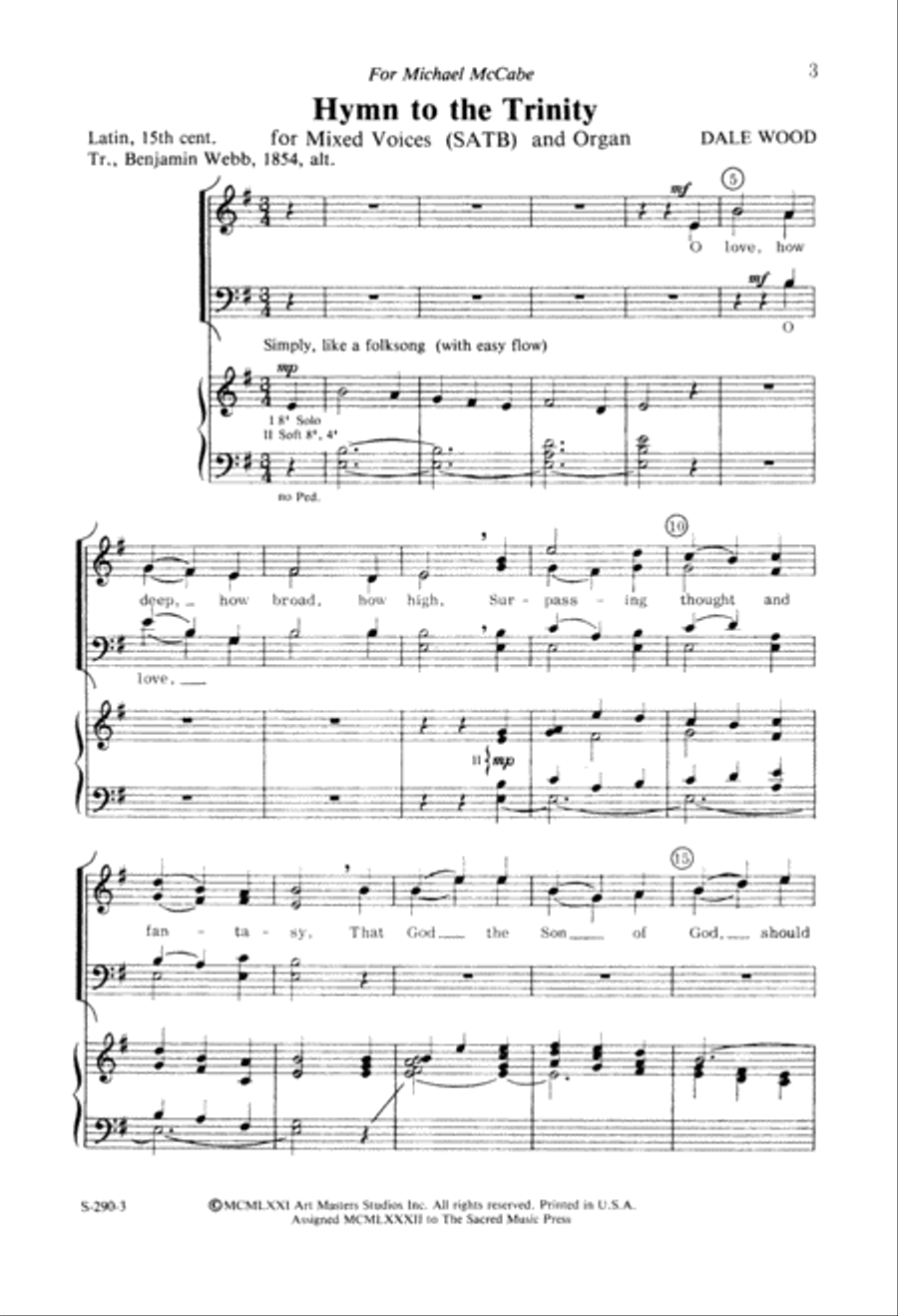 Hymn to the Trinity (Digital Download) 4-Part scores gallery preview page 3