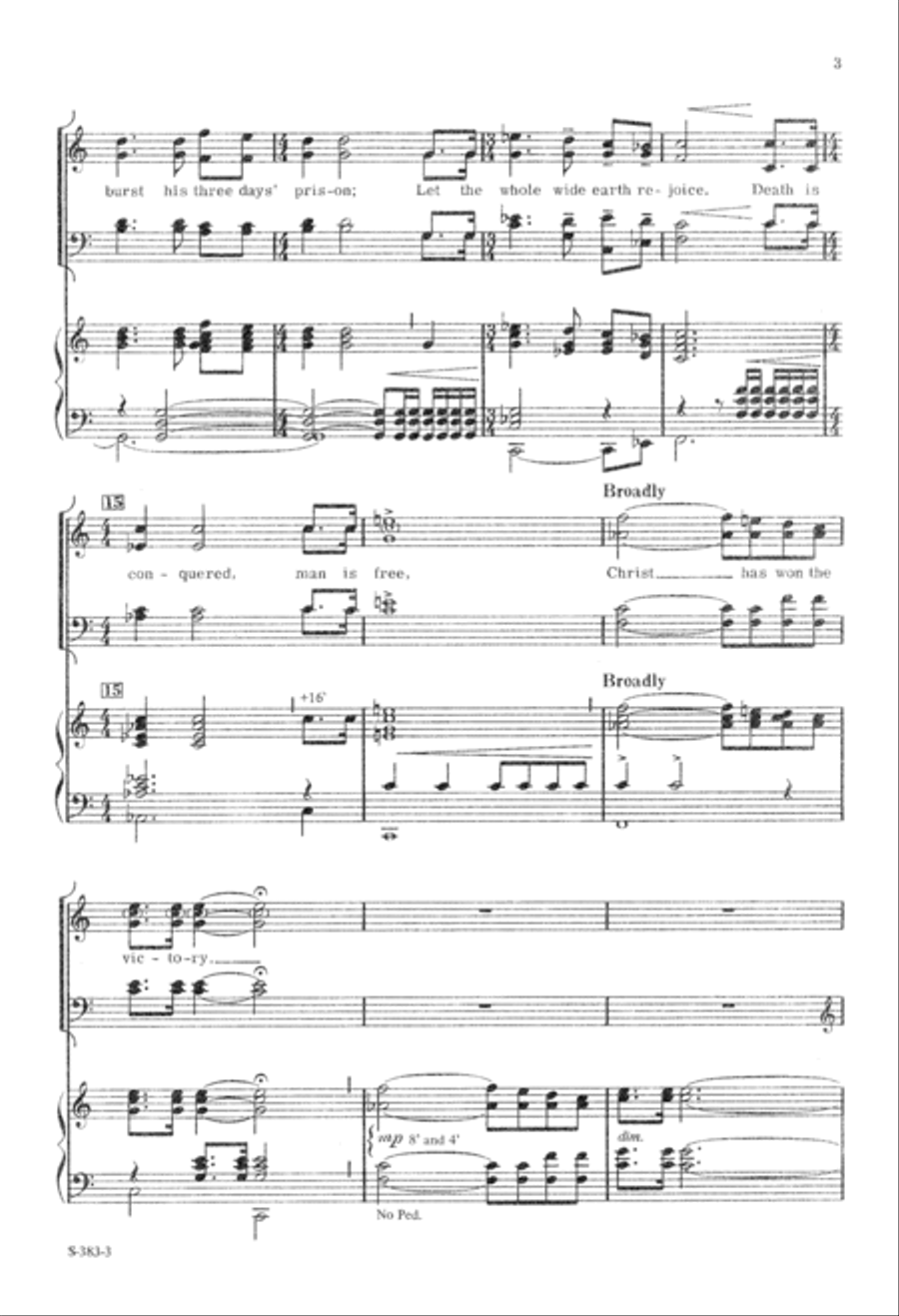 Easter Paean (Digital Download) 4-Part scores gallery preview page 3