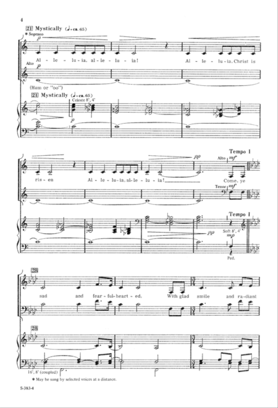 Easter Paean (Digital Download) 4-Part scores gallery preview page 4