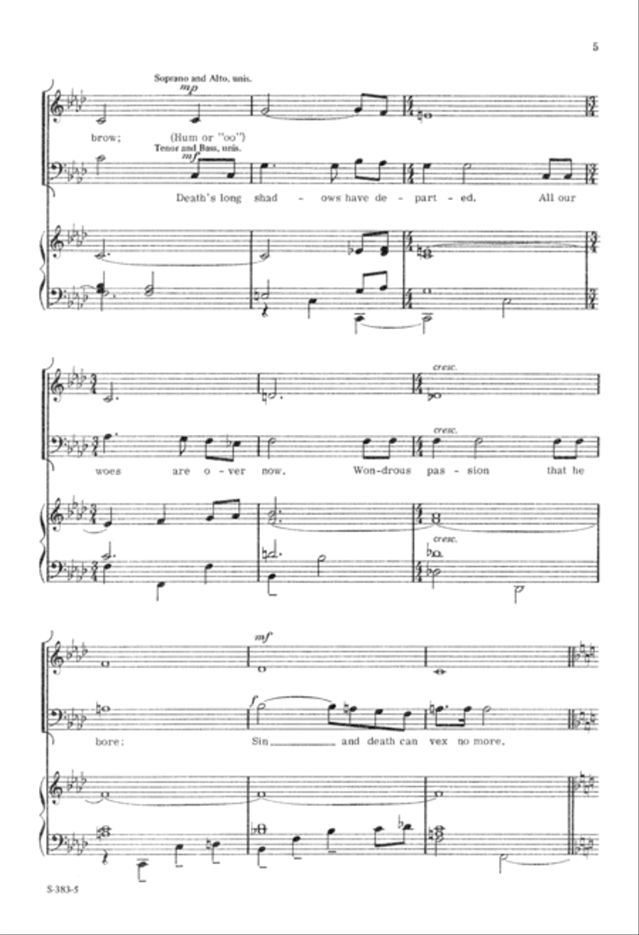 Easter Paean (Digital Download) 4-Part scores gallery preview page 5