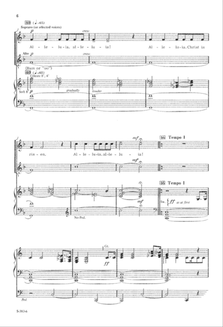 Easter Paean (Digital Download) 4-Part scores gallery preview page 6