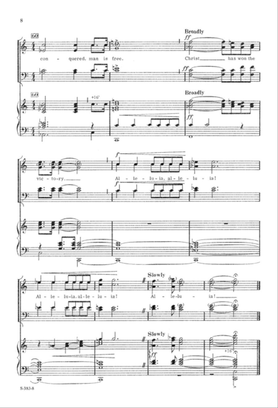 Easter Paean (Digital Download) 4-Part scores gallery preview page 8