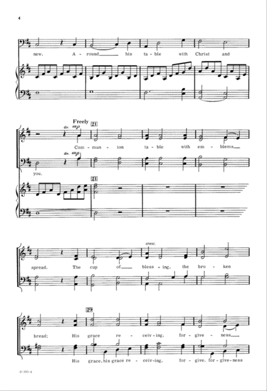 Around His Table (Digital Download) 4-Part scores gallery preview page 4