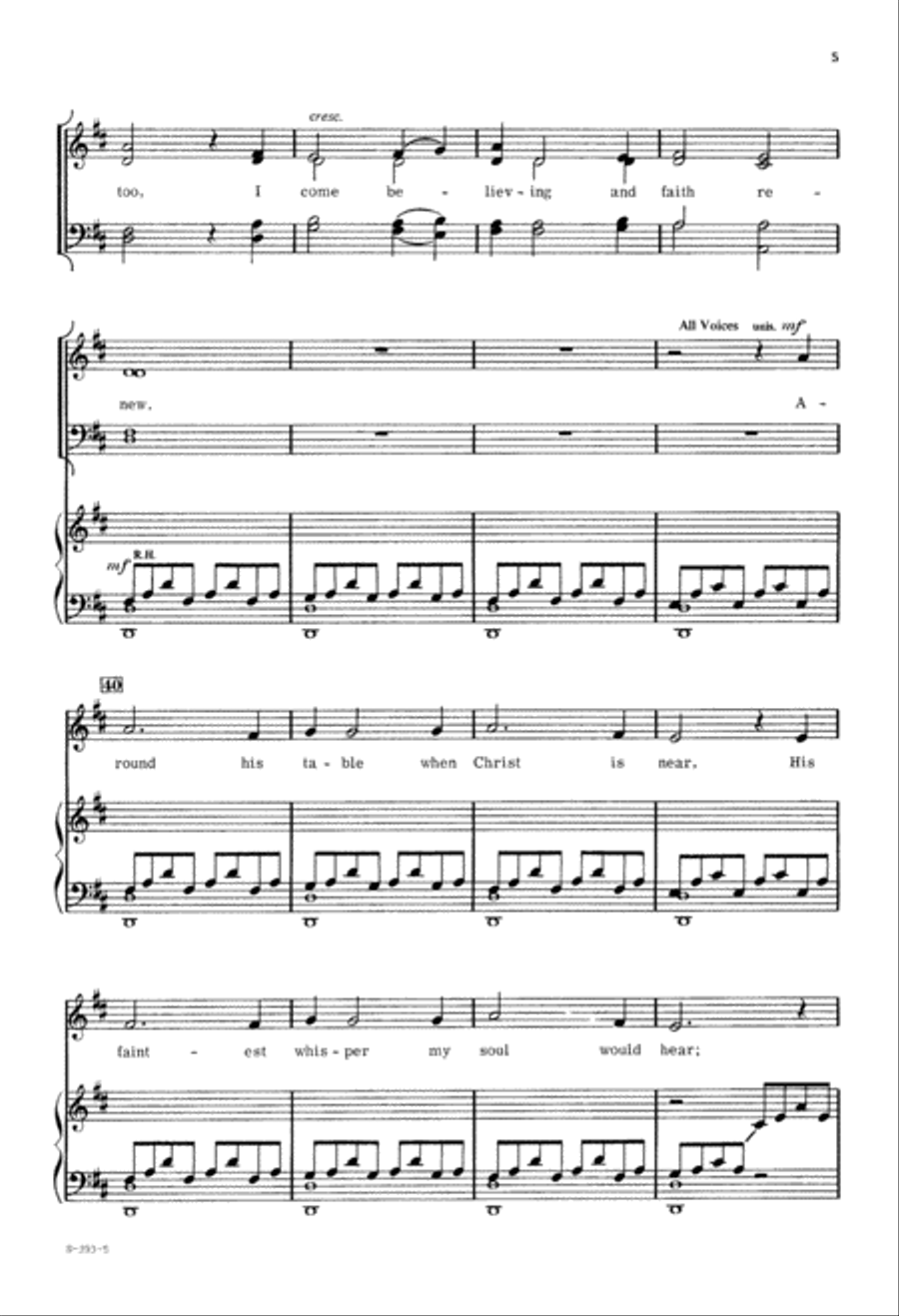 Around His Table (Digital Download) 4-Part scores gallery preview page 5