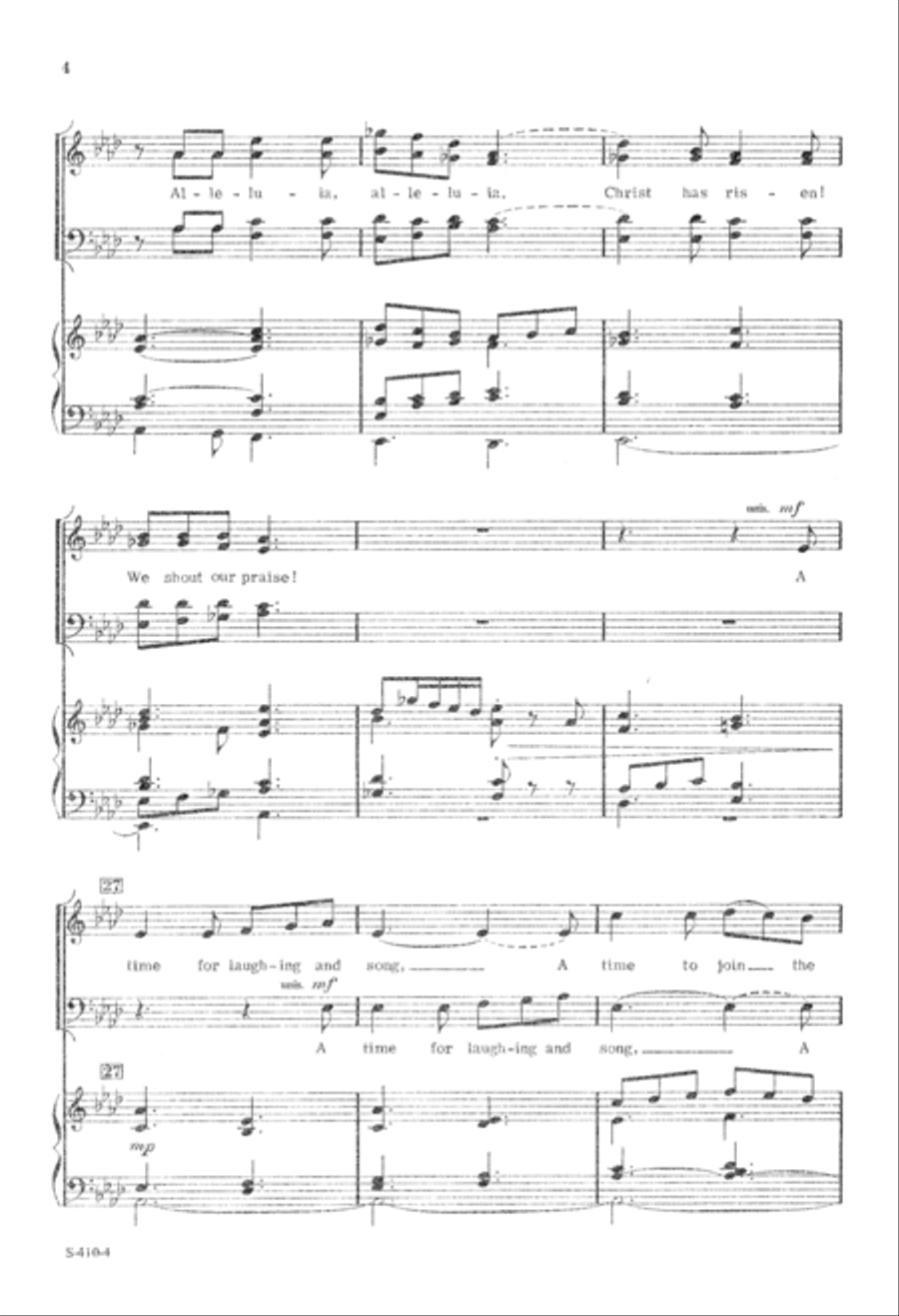 A Time for Rejoicing (Digital Download) 4-Part scores gallery preview page 4