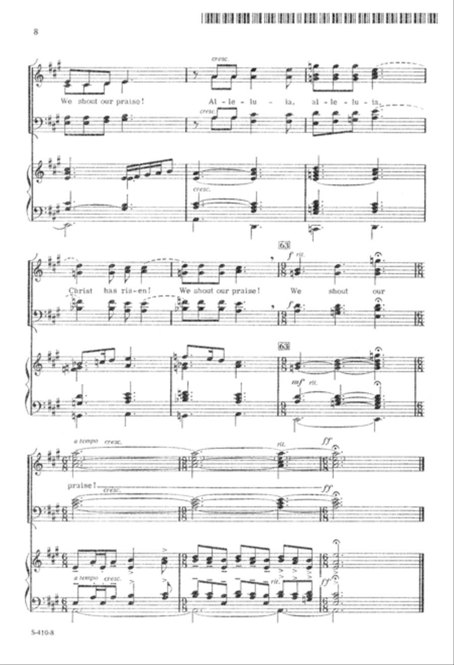 A Time for Rejoicing (Digital Download) 4-Part scores gallery preview page 8