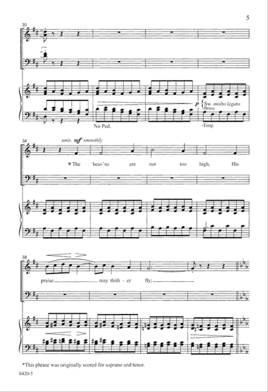 Let All the World in Every Corner Sing (Digital Download) 4-Part scores gallery preview page 5