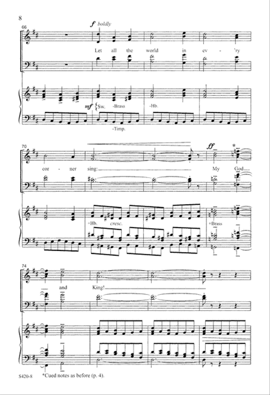 Let All the World in Every Corner Sing (Digital Download) 4-Part scores gallery preview page 8