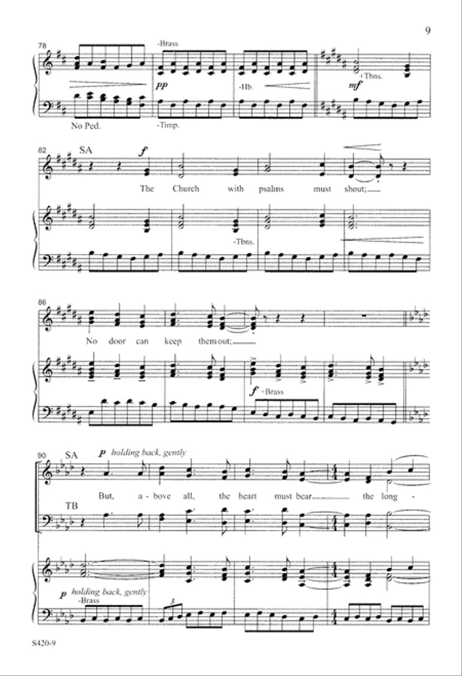 Let All the World in Every Corner Sing (Digital Download) 4-Part scores gallery preview page 9