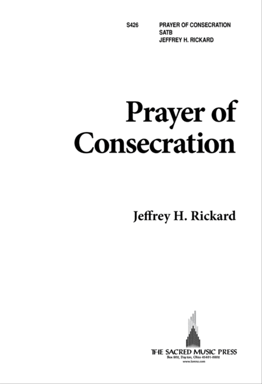 Prayer of Consecration (Digital Download) 4-Part scores gallery preview page 1