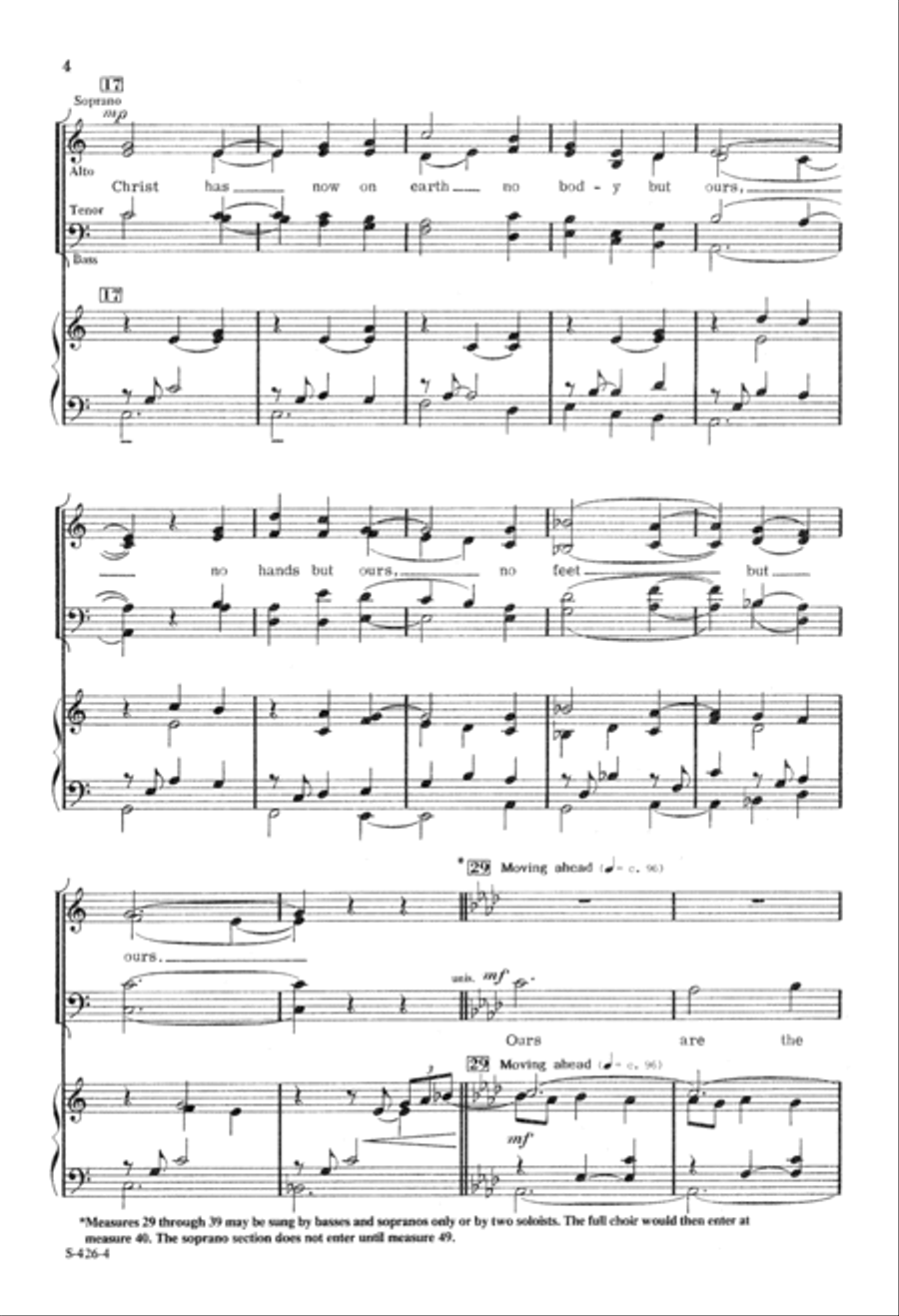 Prayer of Consecration (Digital Download) 4-Part scores gallery preview page 4