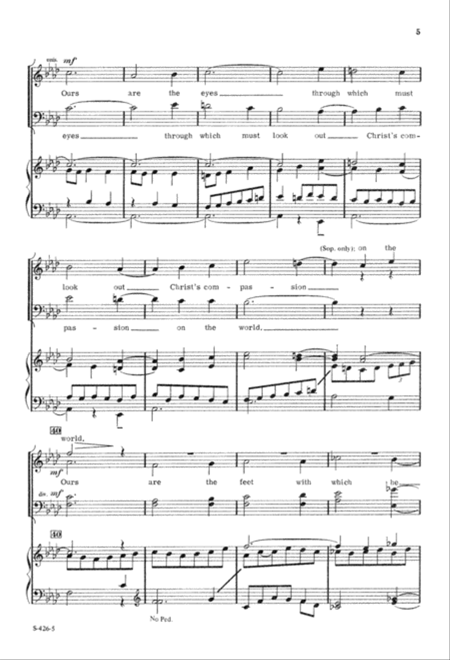 Prayer of Consecration (Digital Download) 4-Part scores gallery preview page 5