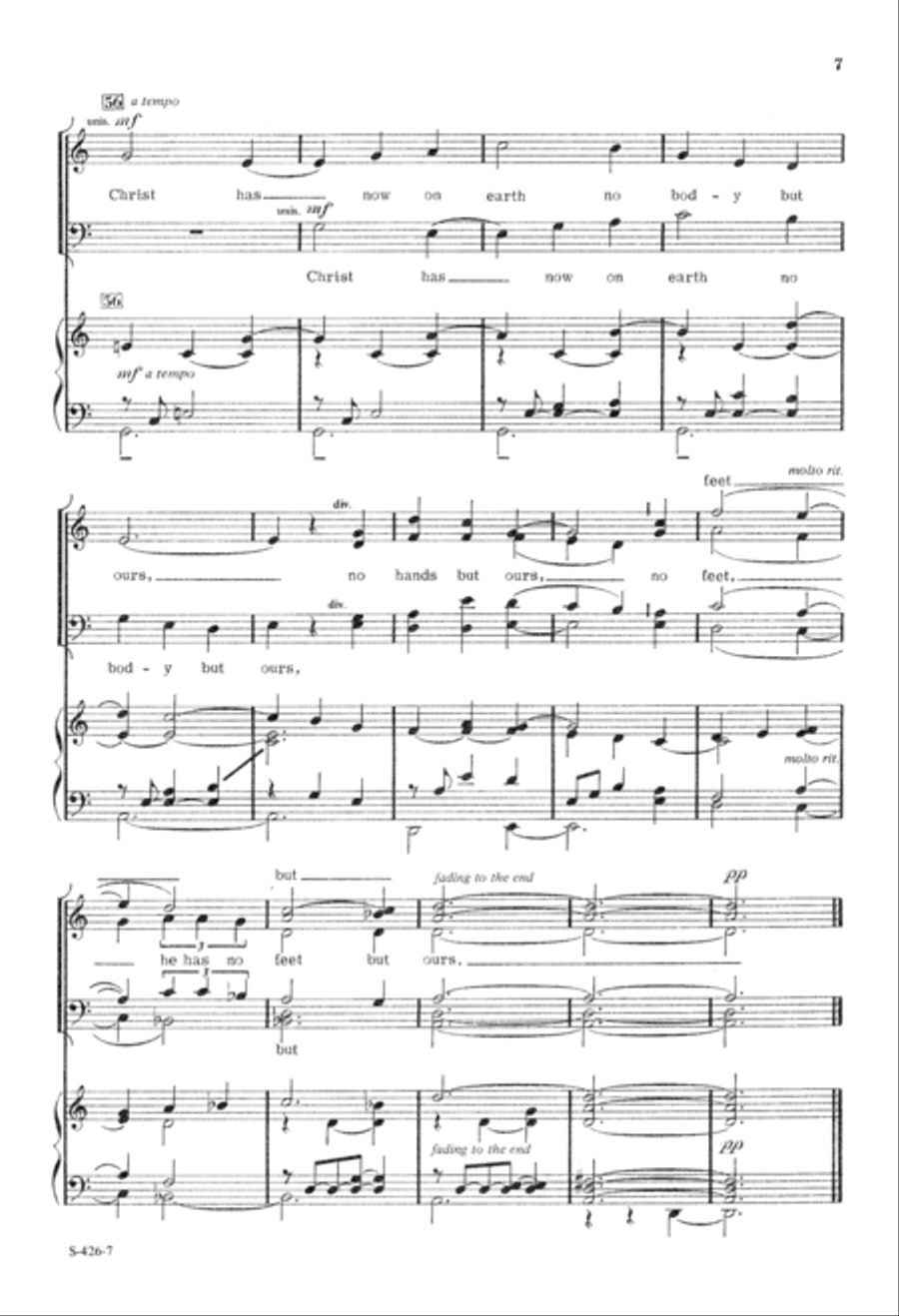 Prayer of Consecration (Digital Download) 4-Part scores gallery preview page 7