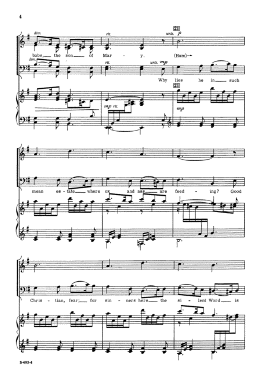 What Child is This? (Digital Download) 4-Part scores gallery preview page 4