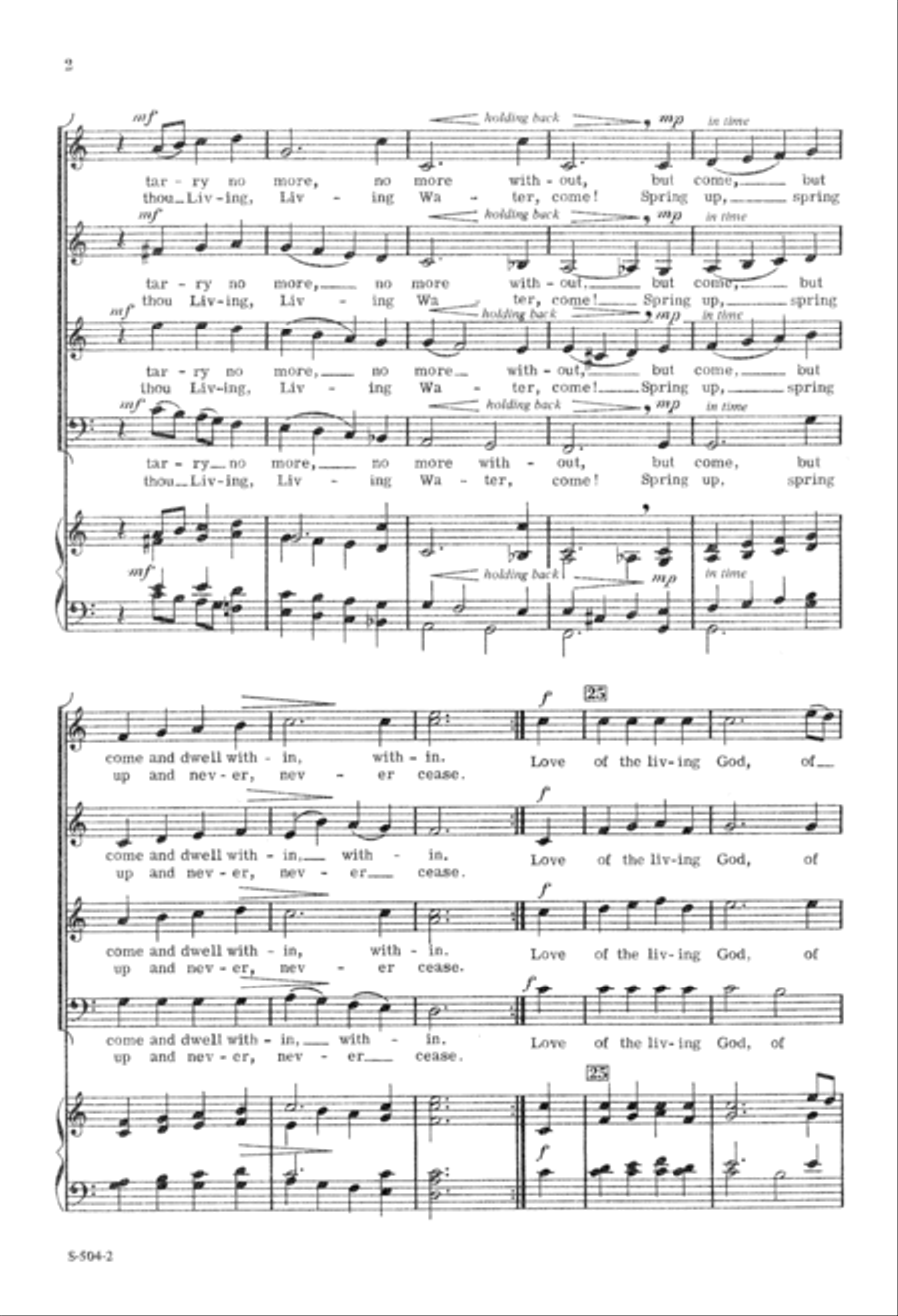 O Love That Casts Out Fear (Digital Download) 4-Part scores gallery preview page 2