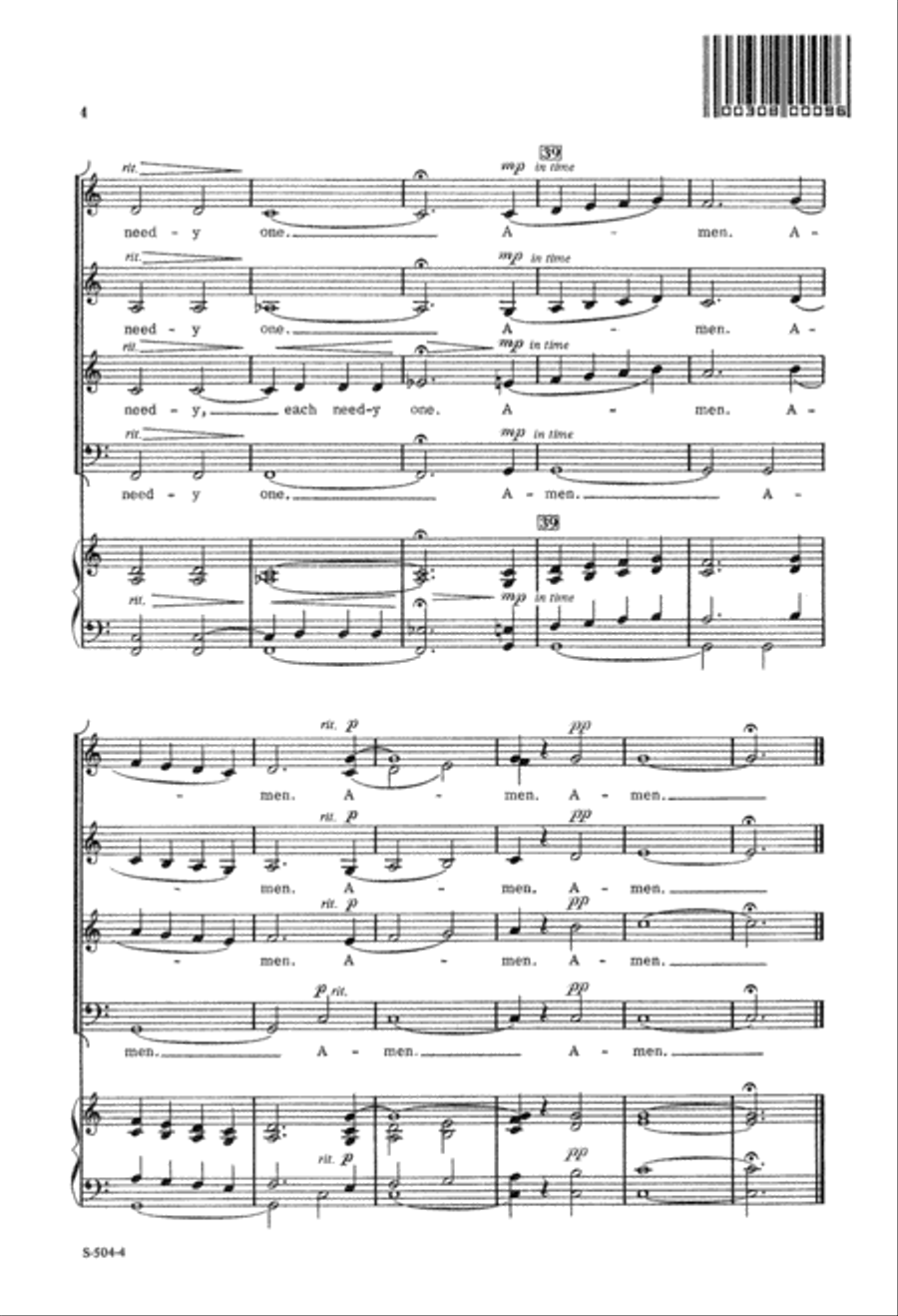 O Love That Casts Out Fear (Digital Download) 4-Part scores gallery preview page 4