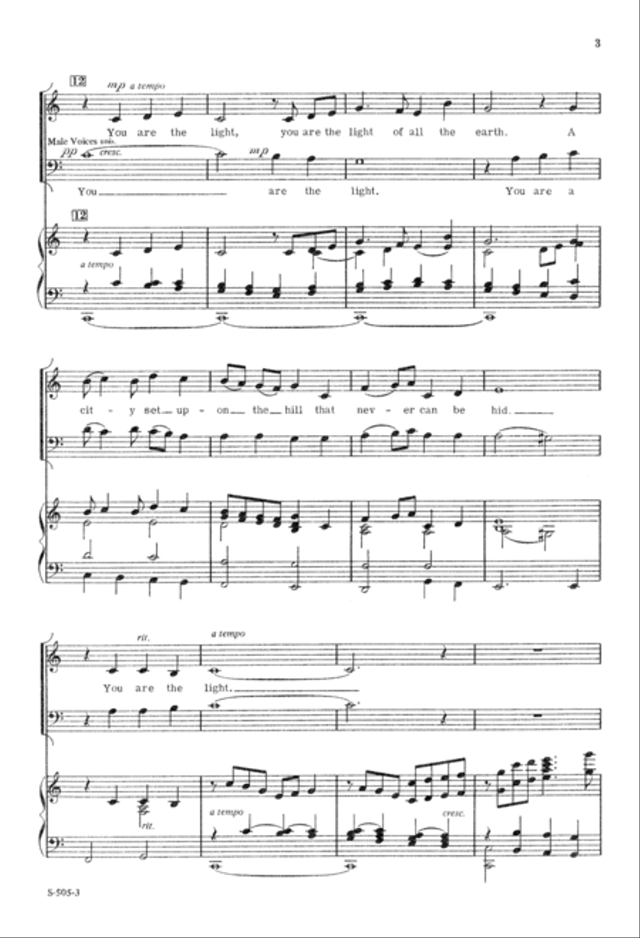 You Are the Light You Are the Light 4-Part scores gallery preview page 3