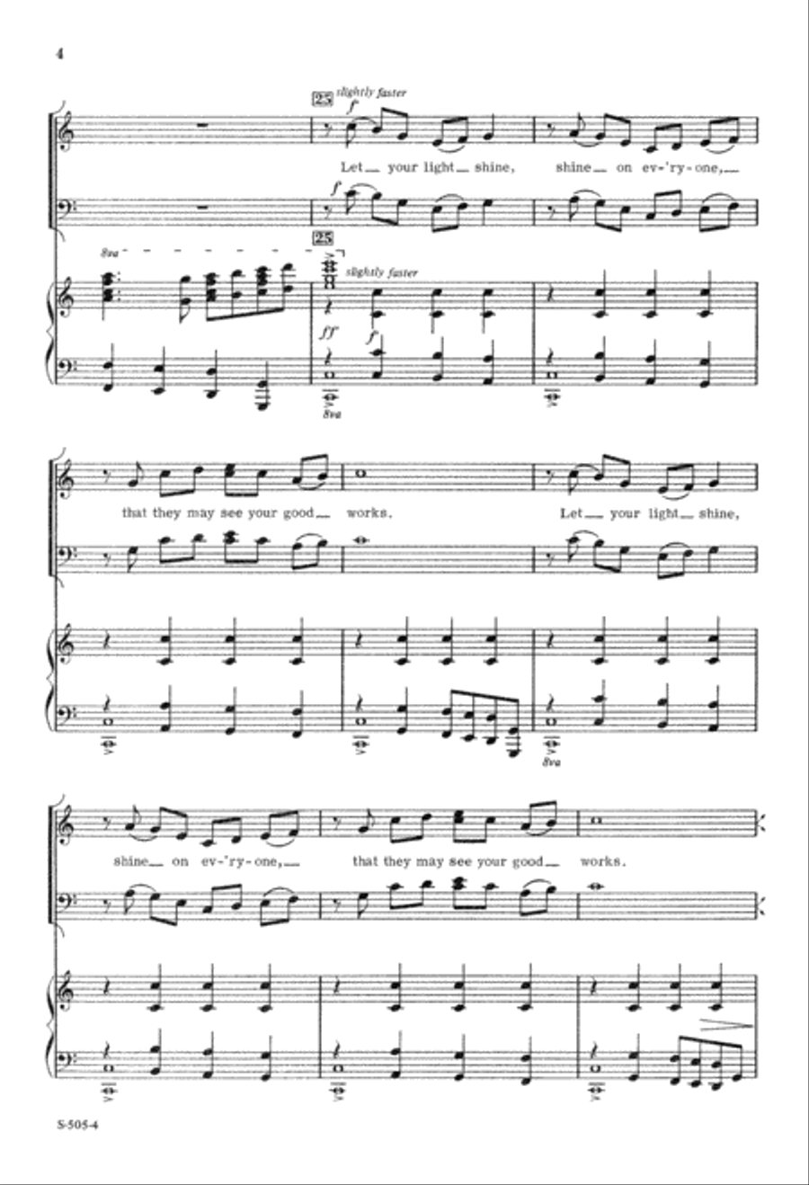 You Are the Light You Are the Light 4-Part scores gallery preview page 4