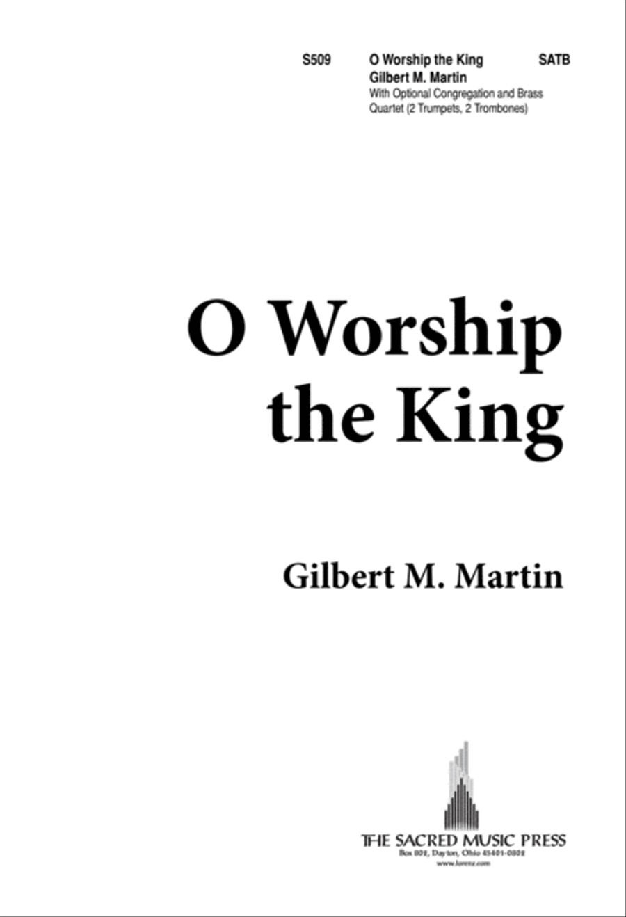 O Worship the King (Digital Download) 4-Part scores gallery preview page 1