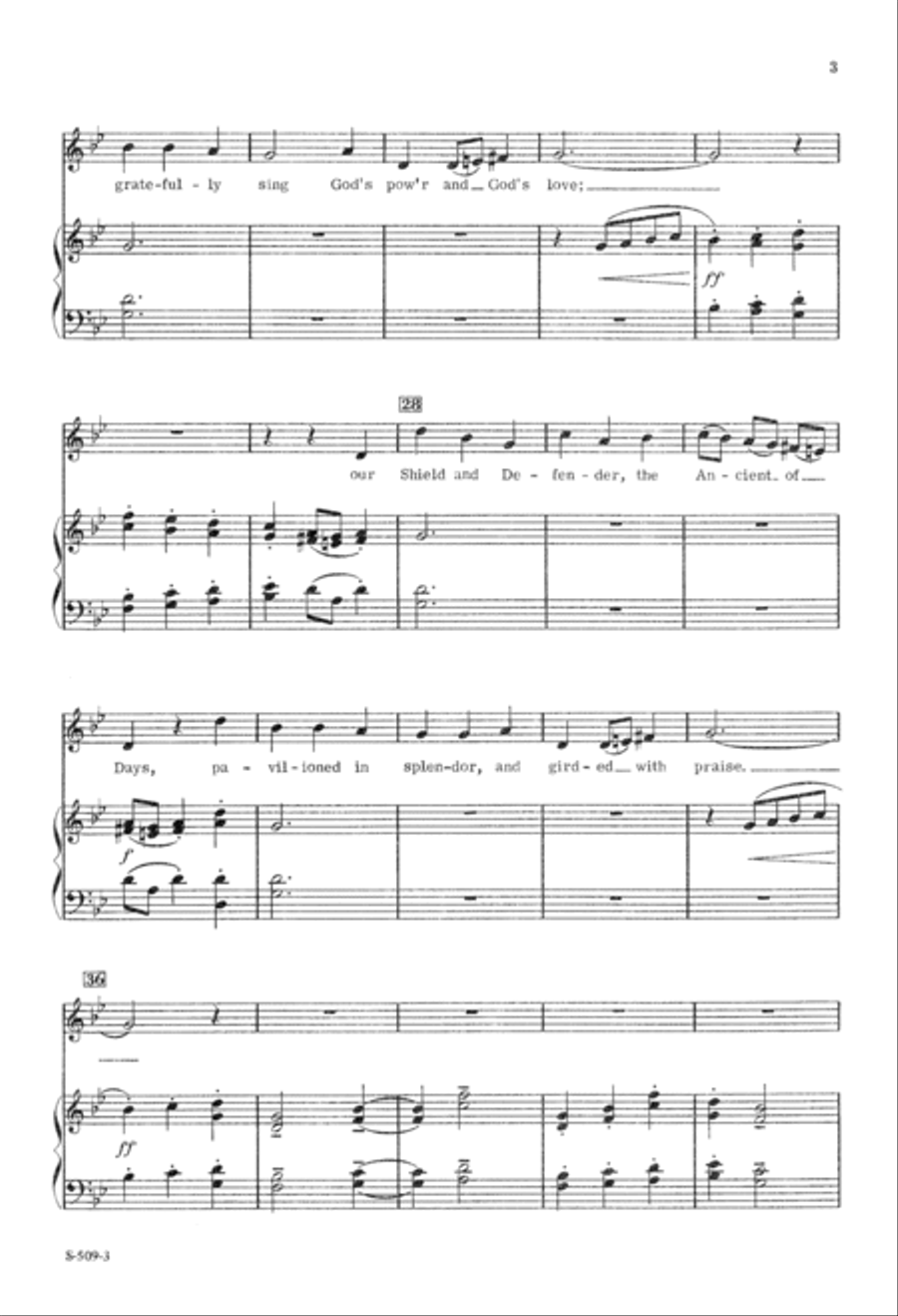 O Worship the King (Digital Download) 4-Part scores gallery preview page 3