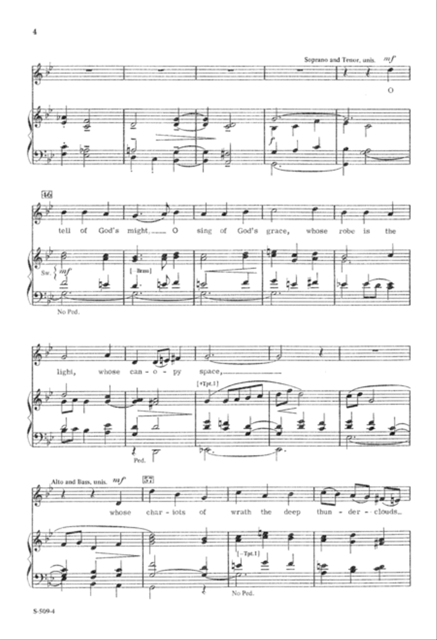 O Worship the King (Digital Download) 4-Part scores gallery preview page 4