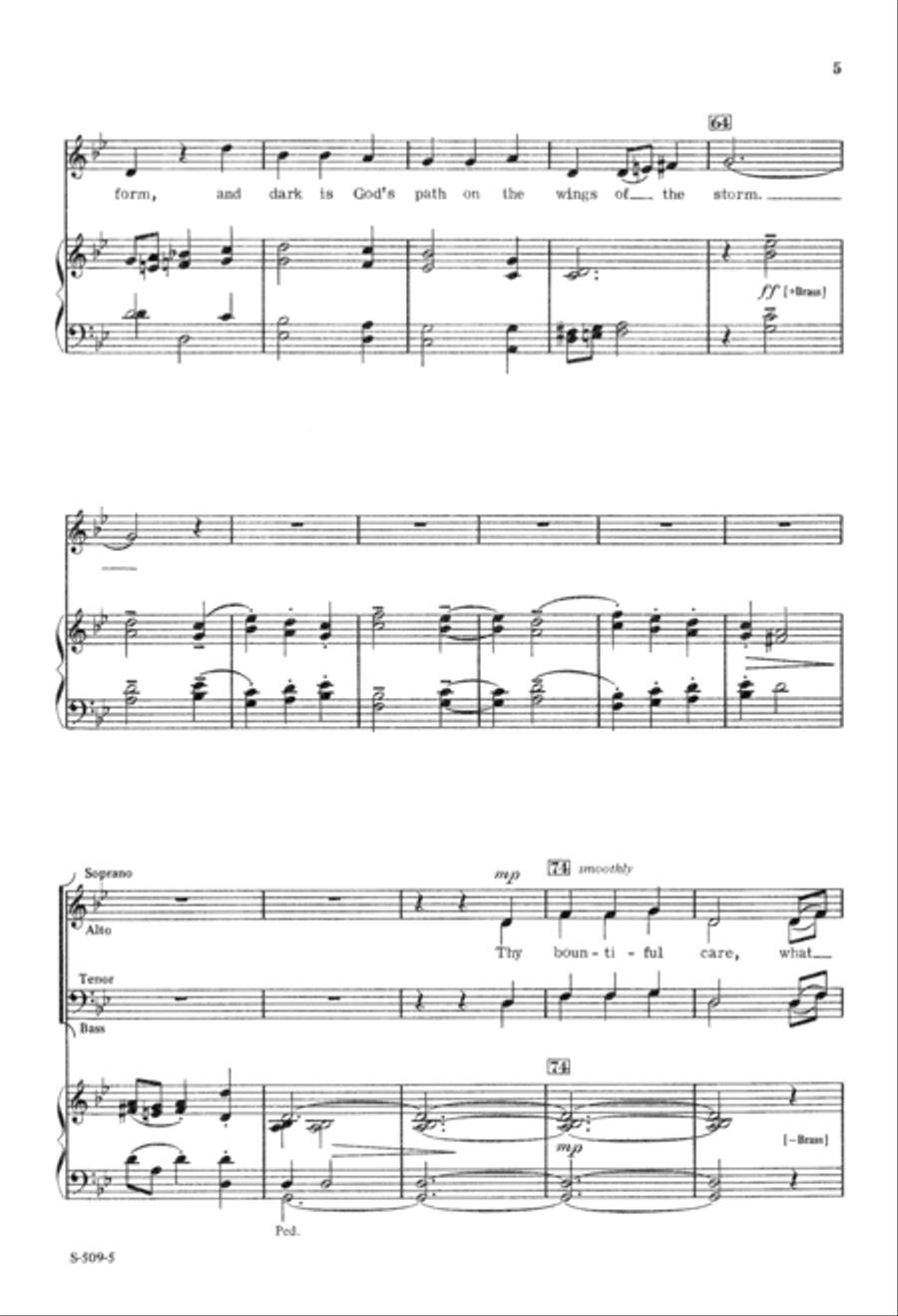 O Worship the King (Digital Download) 4-Part scores gallery preview page 5