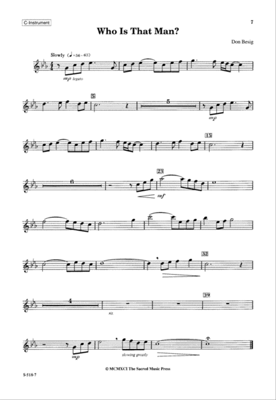 Who is That Man? (Digital Download) 4-Part scores gallery preview page 7