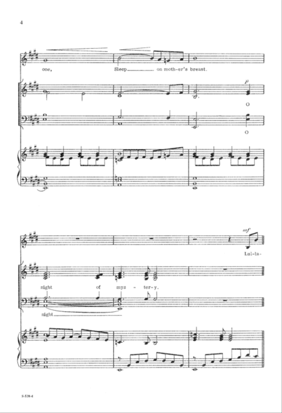 O Wondrous Night (Digital Download) 4-Part scores gallery preview page 4