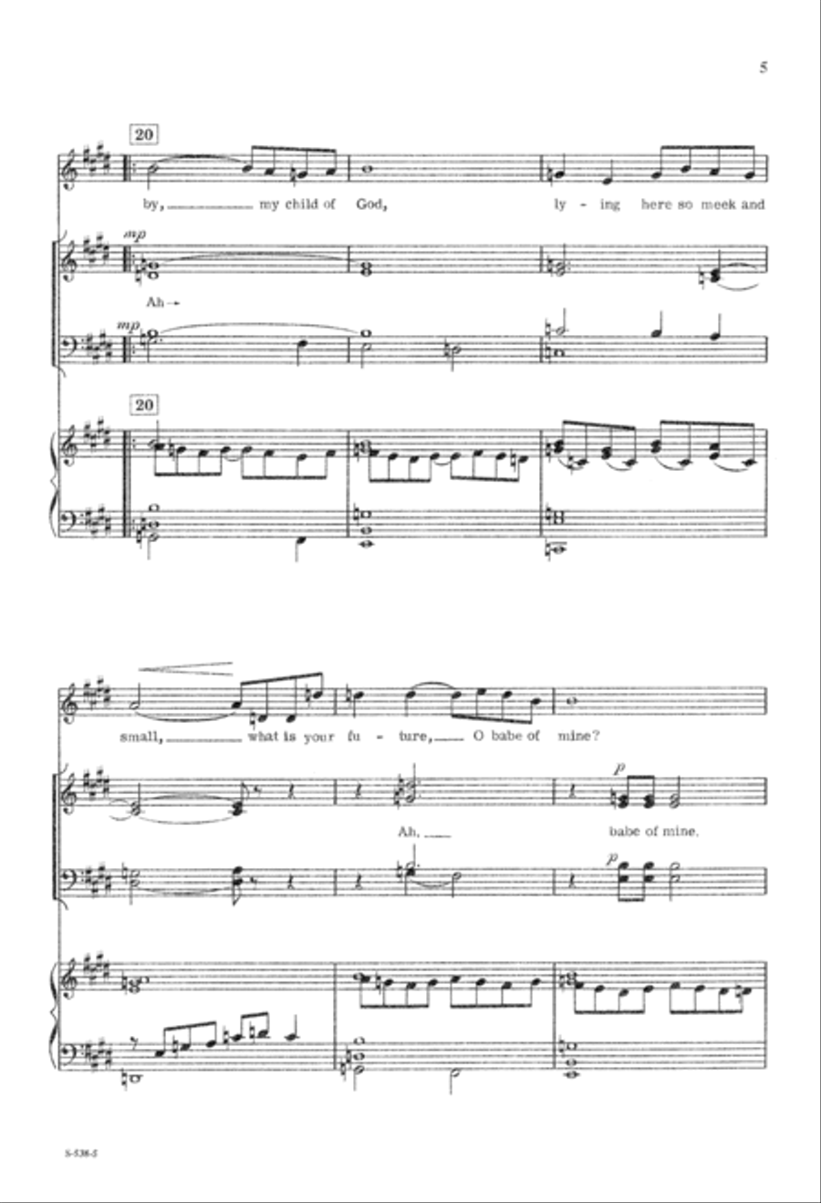 O Wondrous Night (Digital Download) 4-Part scores gallery preview page 5