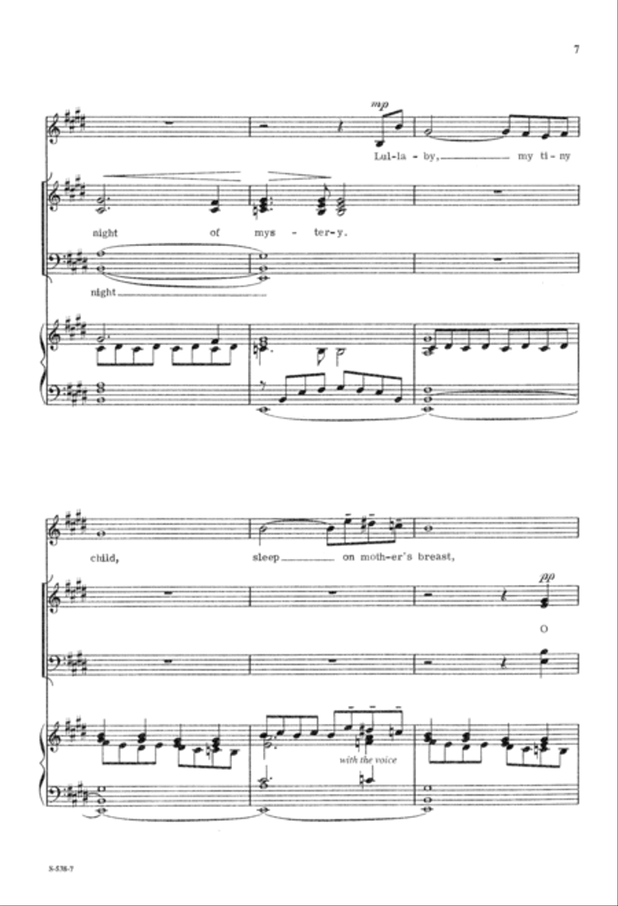 O Wondrous Night (Digital Download) 4-Part scores gallery preview page 7