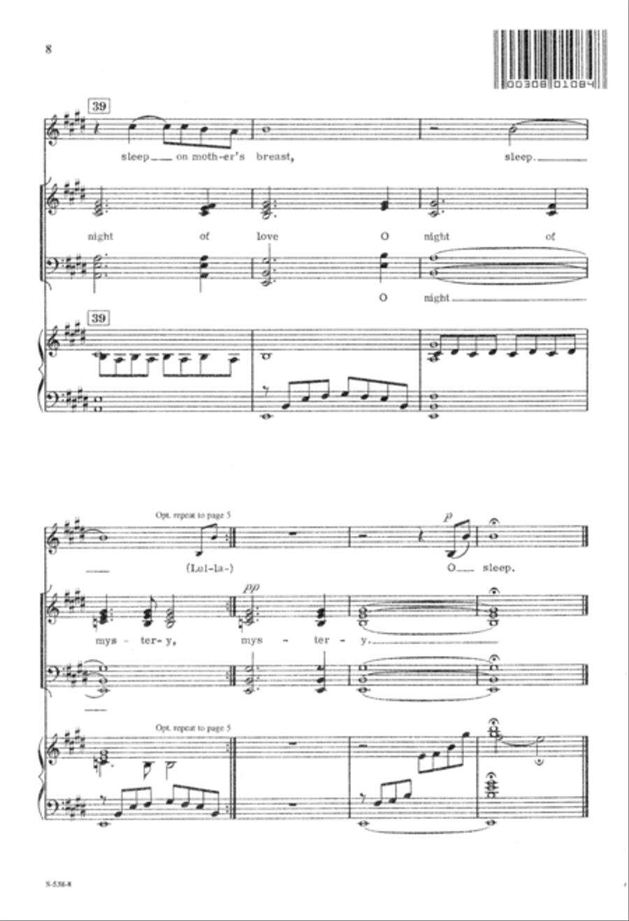 O Wondrous Night (Digital Download) 4-Part scores gallery preview page 8