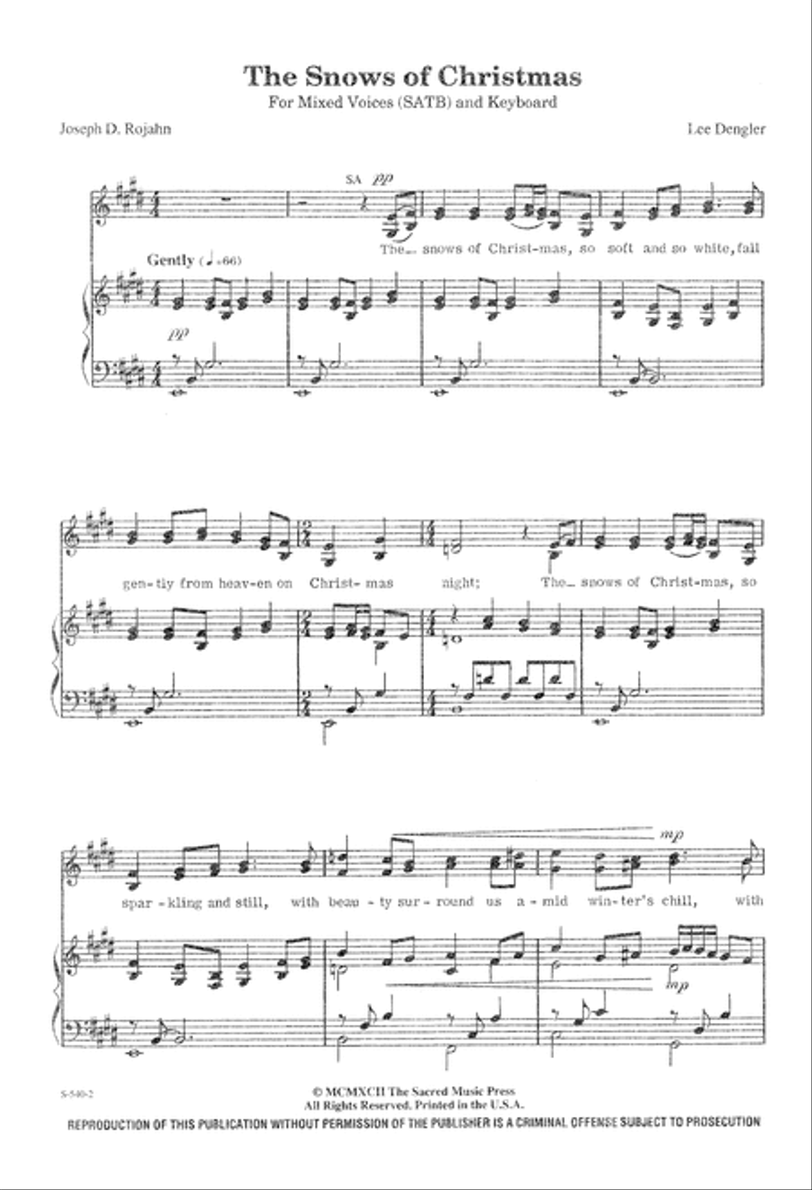 The Snows of Christmas (Digital Download) 4-Part scores gallery preview page 2