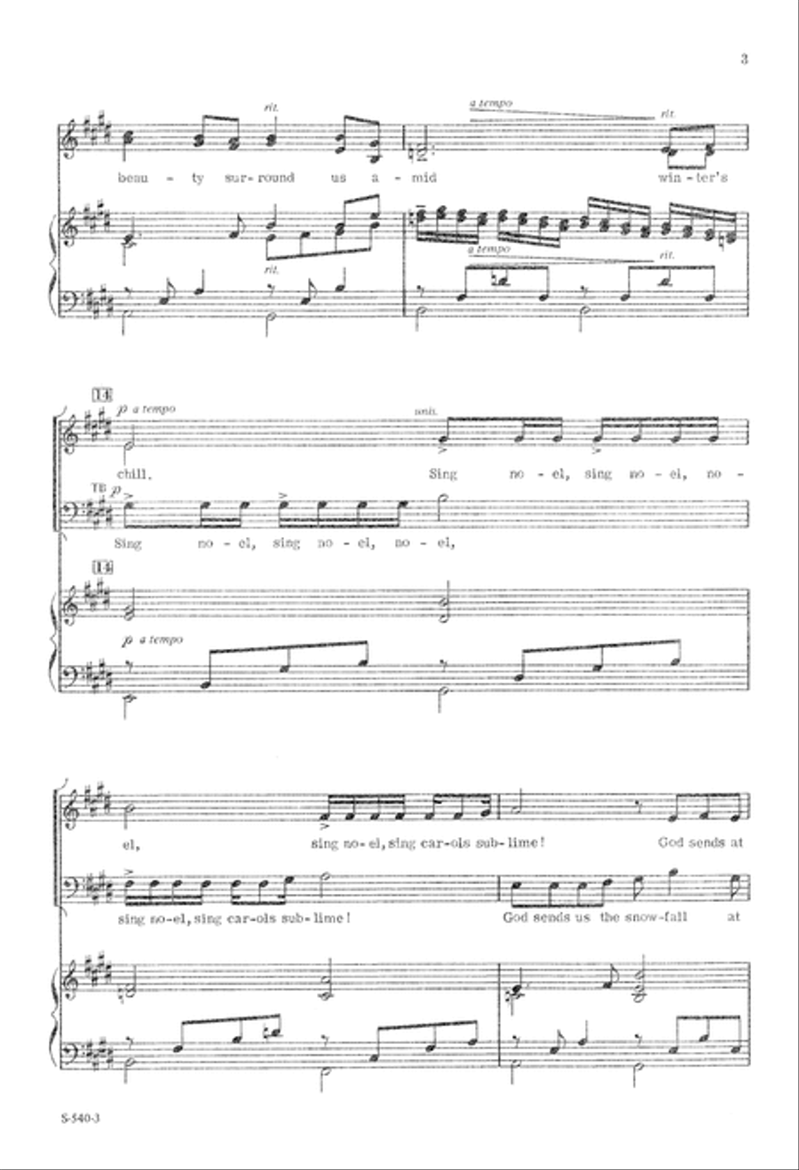 The Snows of Christmas (Digital Download) 4-Part scores gallery preview page 3