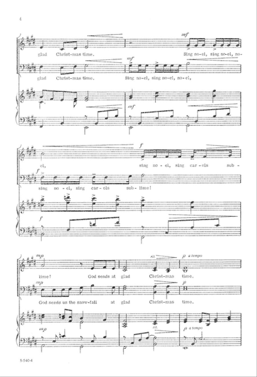 The Snows of Christmas (Digital Download) 4-Part scores gallery preview page 4
